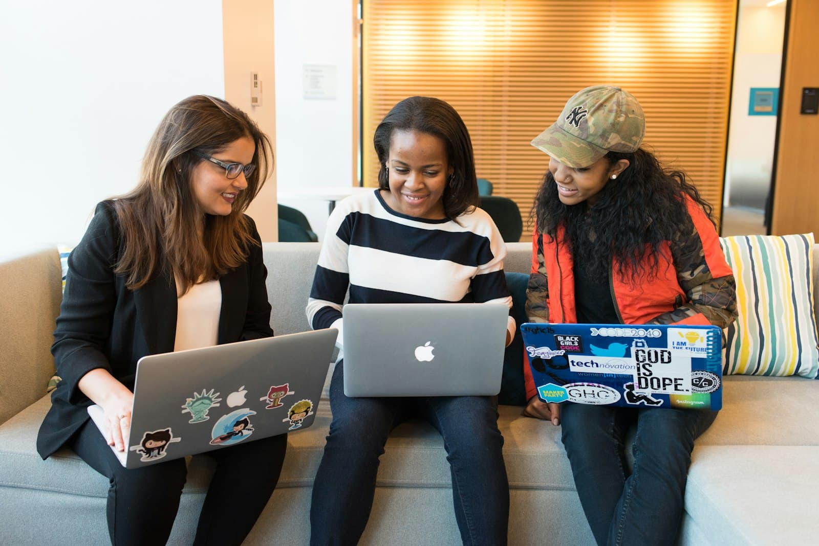 Small business team in a meeting around a table