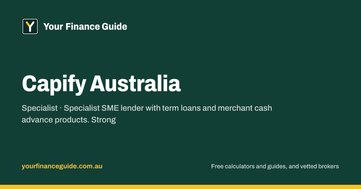 Capify Australia Business Loan Rates, Rate Card & Credit Policy (2026 ...