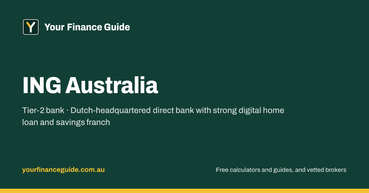 ING Australia Home Loan & Personal Loan Rates, Rate Card & Credit ...